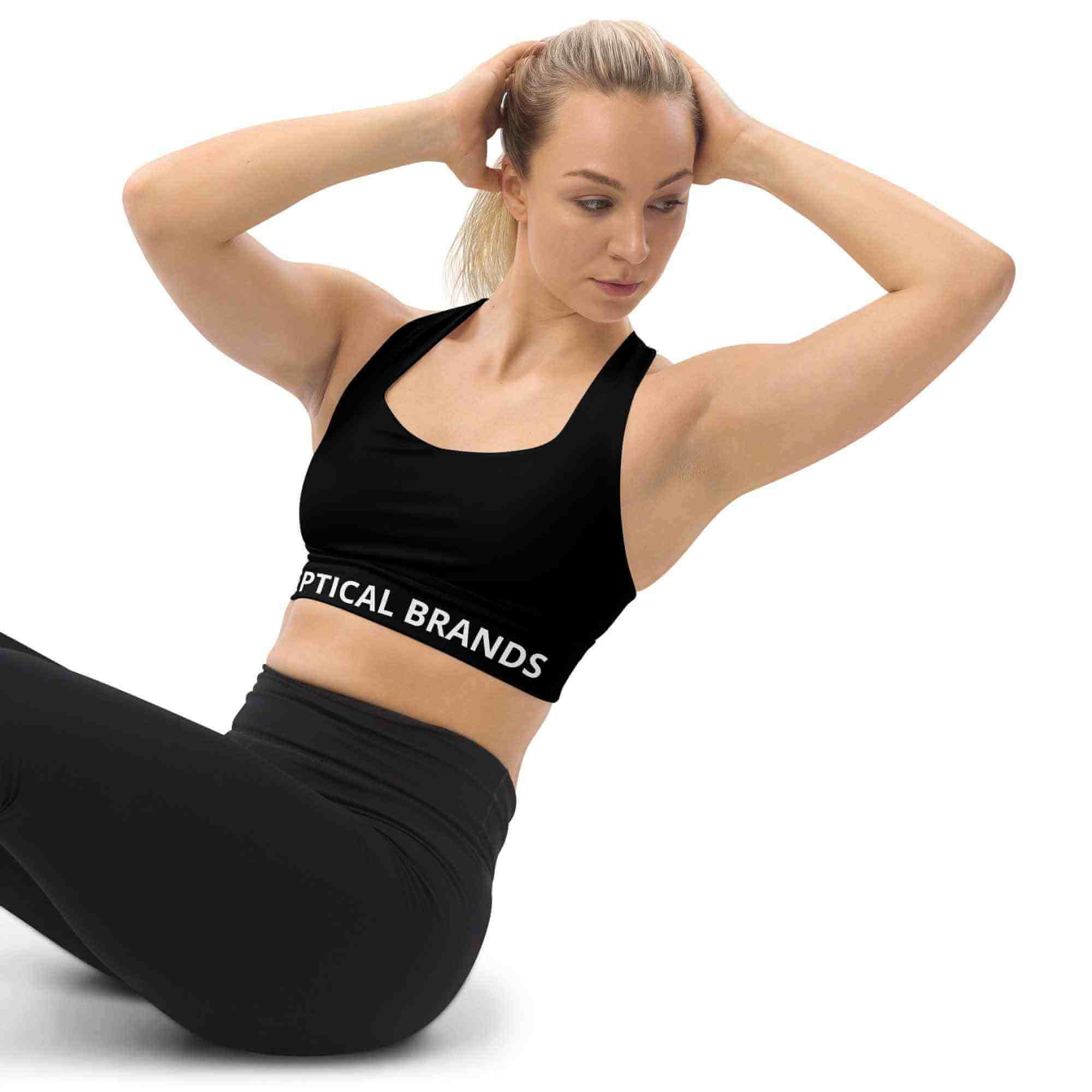 SKEPTICAL BRANDS BLACK Longline sports bra