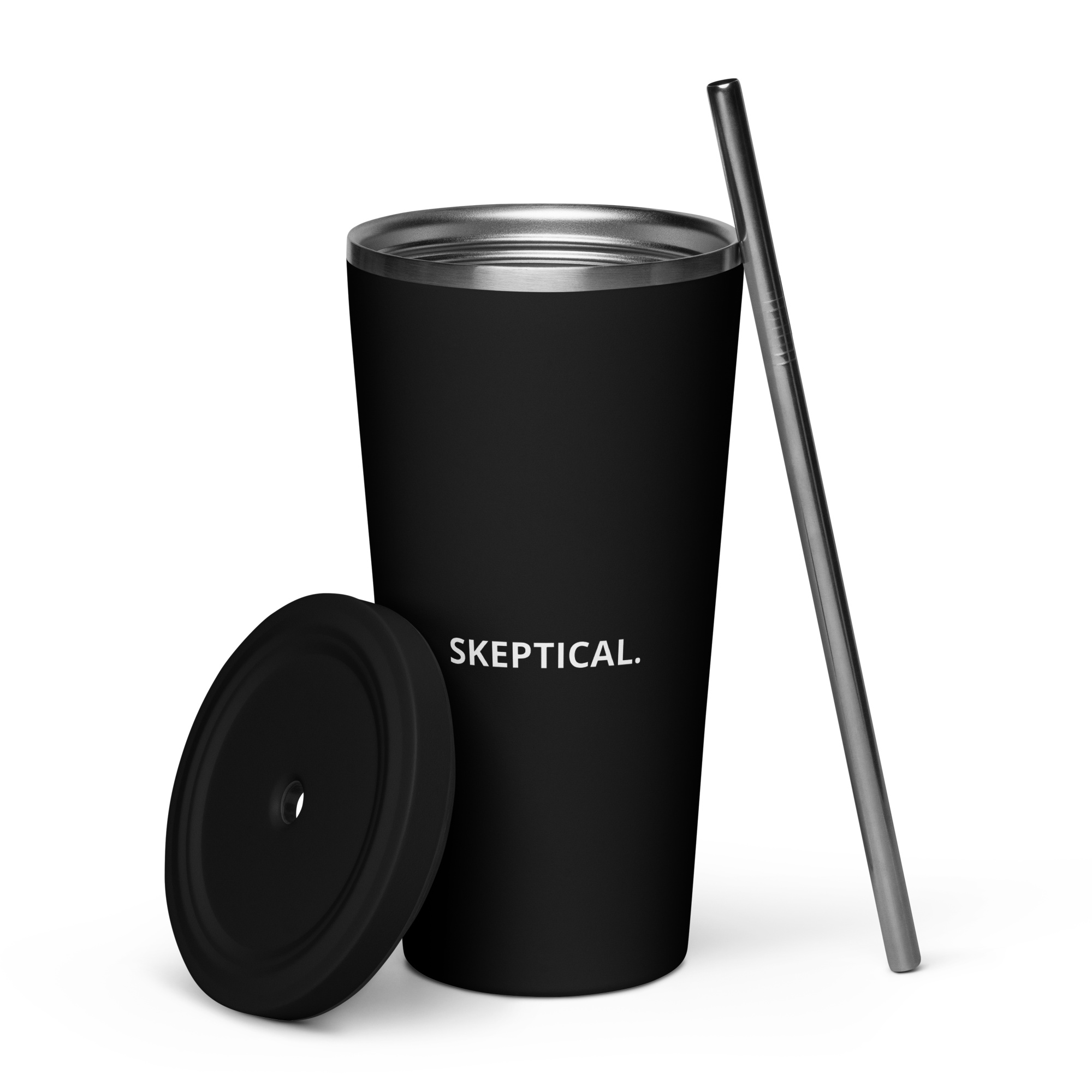 SKEPTICAL. Black Insulated Tumbler