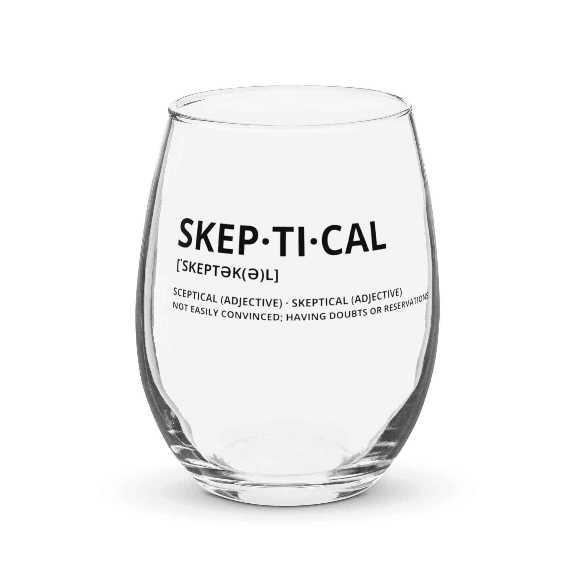 SKEPTICAL Definition Stemless Wine Glass - SKEPTICAL BRANDS