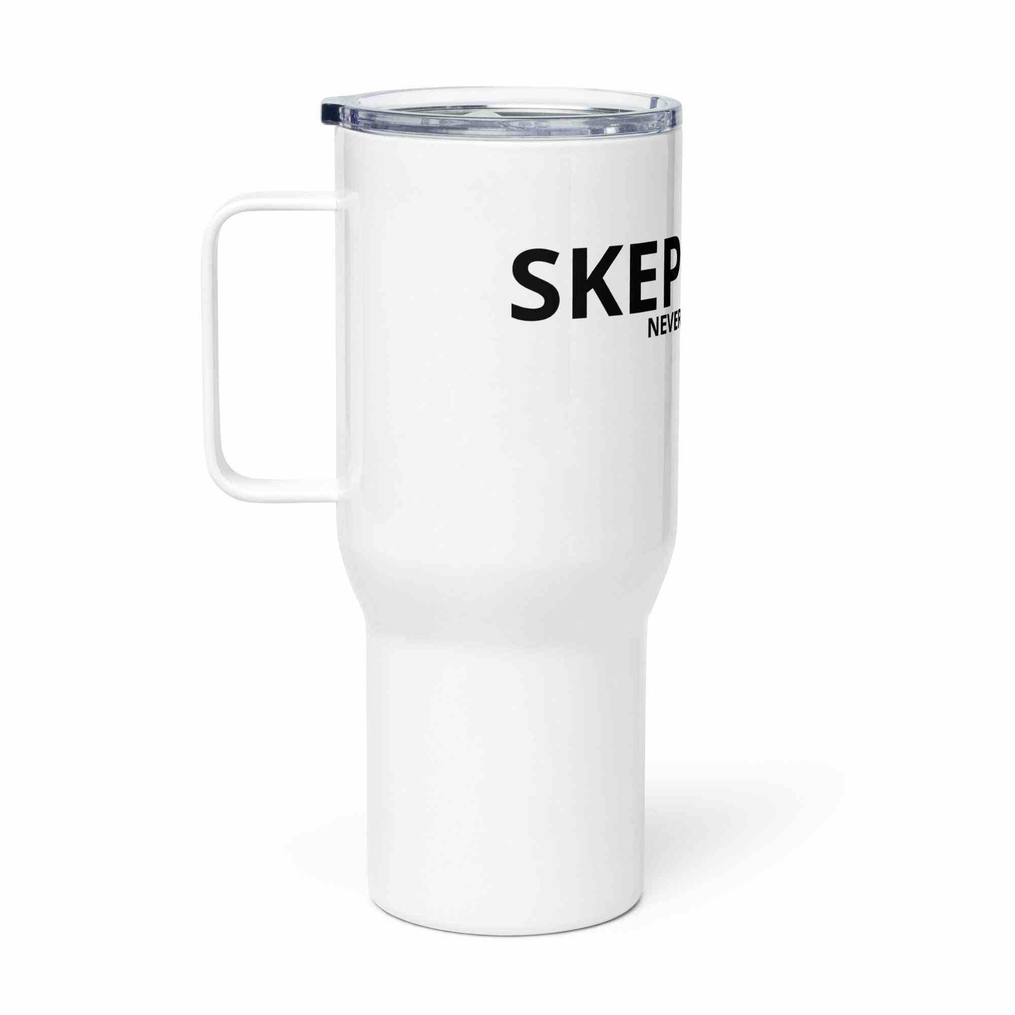 SKEPTICAL. N.E.C Travel Mug With A Handle - SKEPTICAL BRANDS