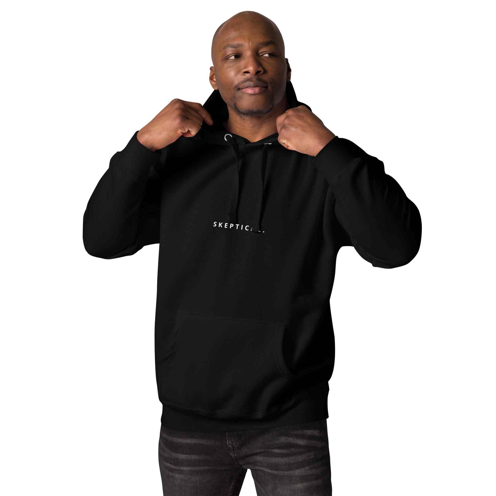 SKEPTICAL. Black Unisex Hoodie