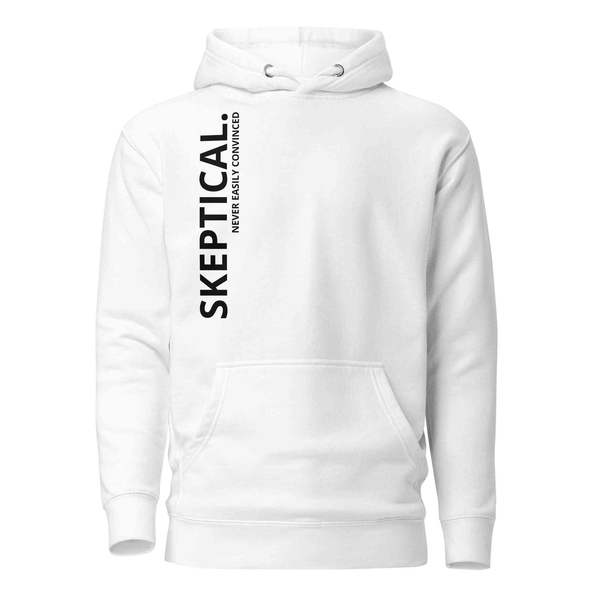 SKEPTICAL N.E.C. White Unisex Hoodie